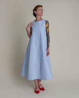 Day Dress in Light Blue Cotton PoplinDay A - Line
