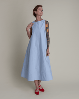 Day Dress in Light Blue Cotton PoplinDay A - Line