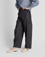 Curve Pant in soft Charcoal Cotton Denim