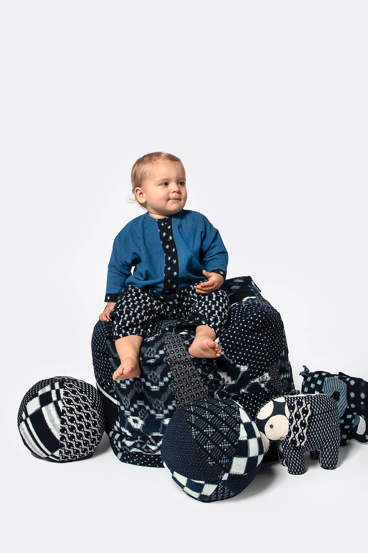 Double - Dip Shirt in Vintage Japanese Indigo Cotton Mix