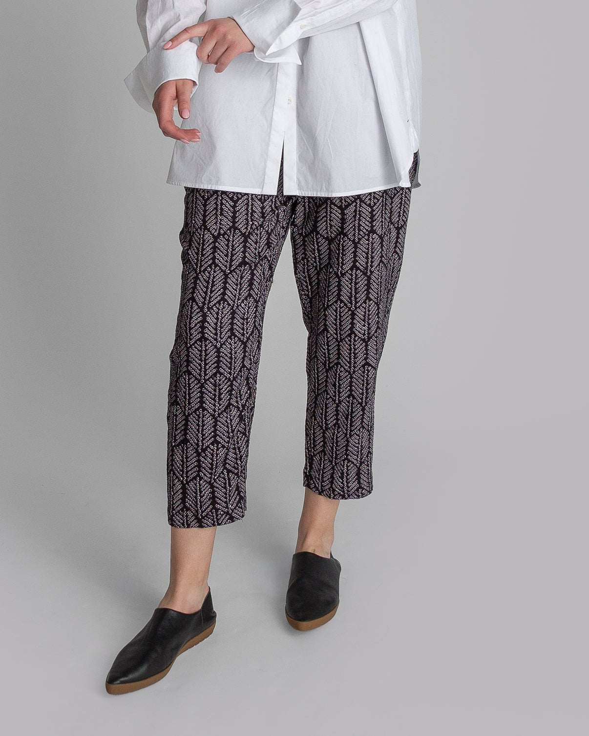 Drawstring Pant in Vintage Japanese Ink - colored Silk Tie Dye