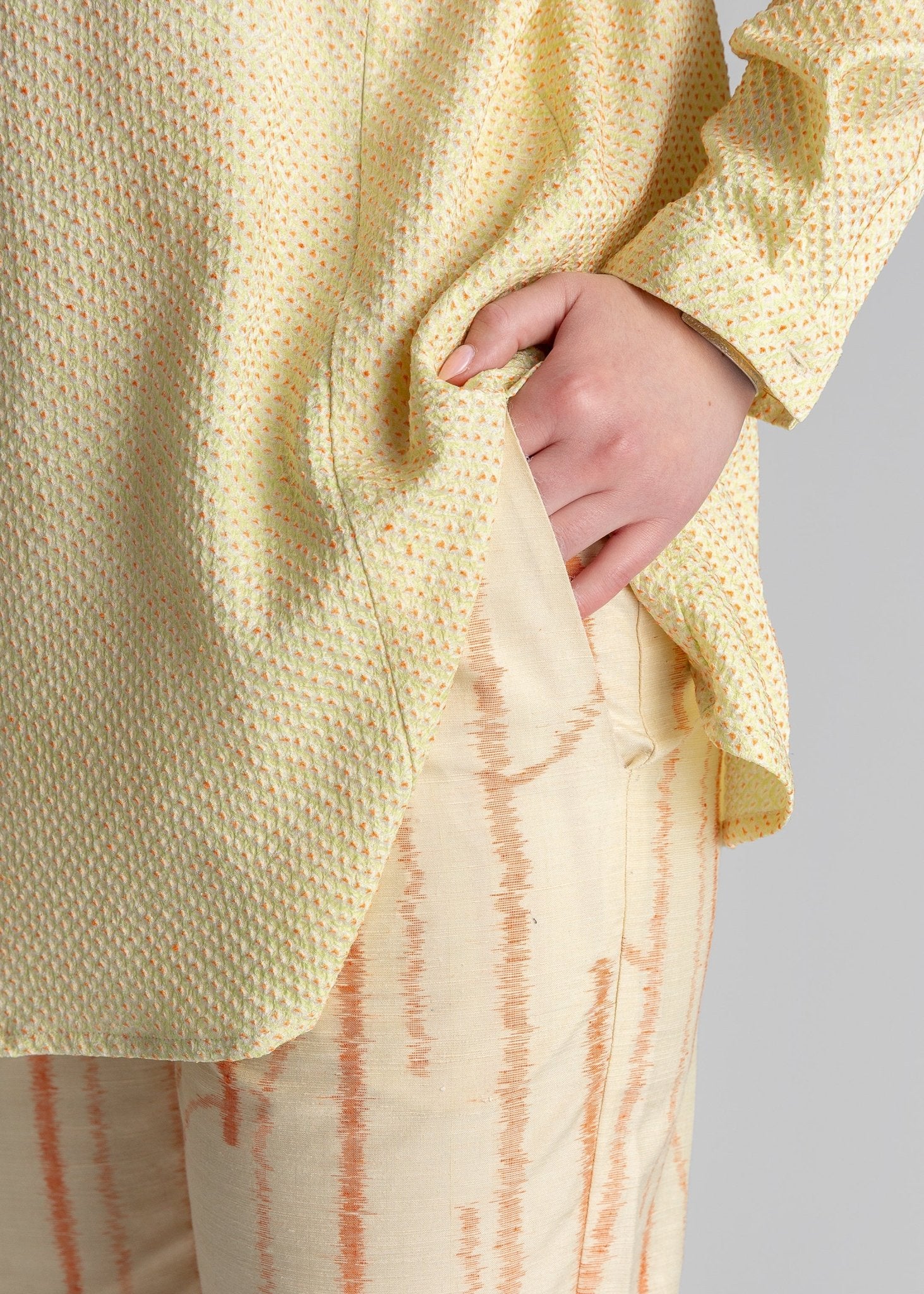 Drawstring Pant in Vintage Japanese Silk Ikat