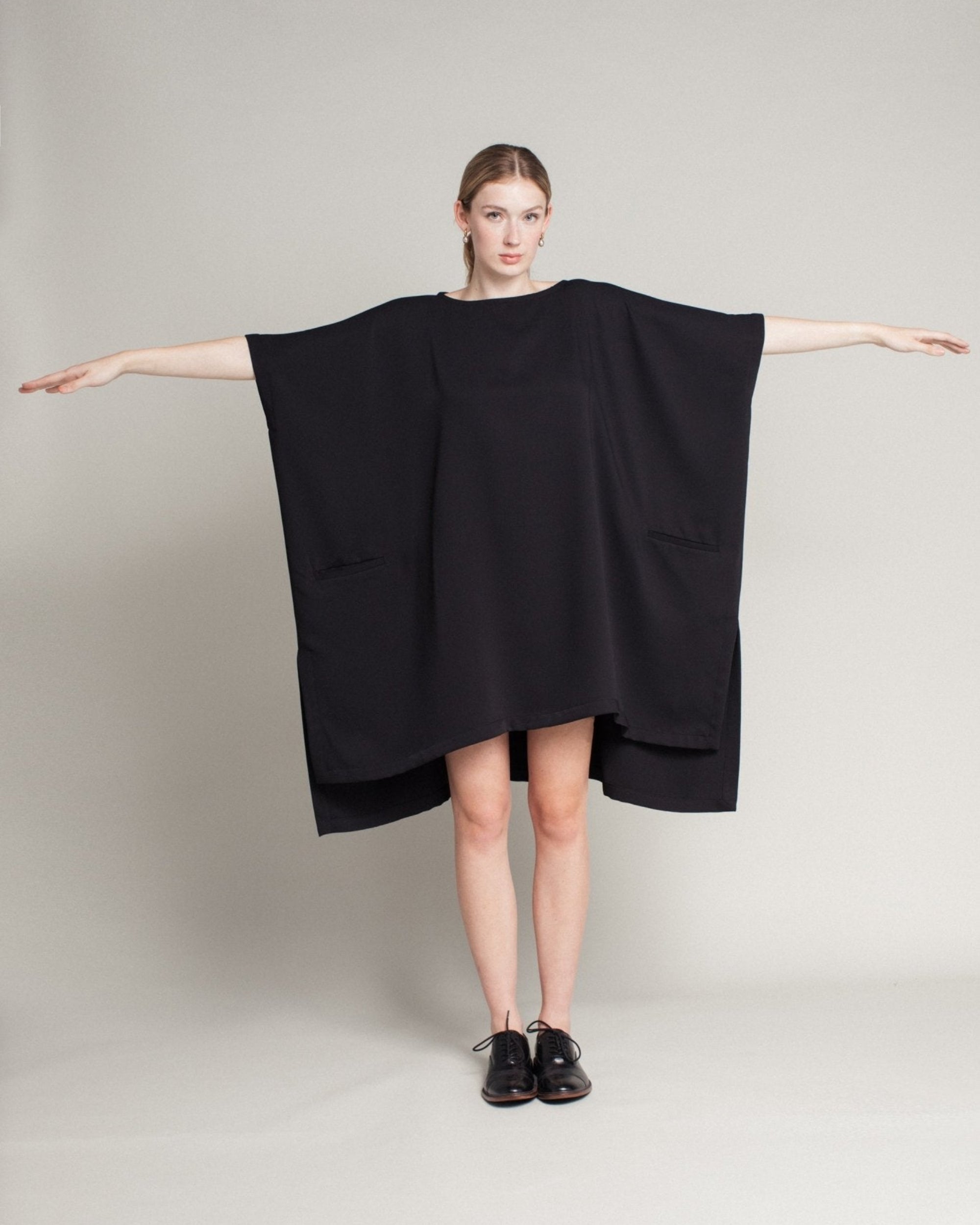 Easy Tunic in Black Crepe
