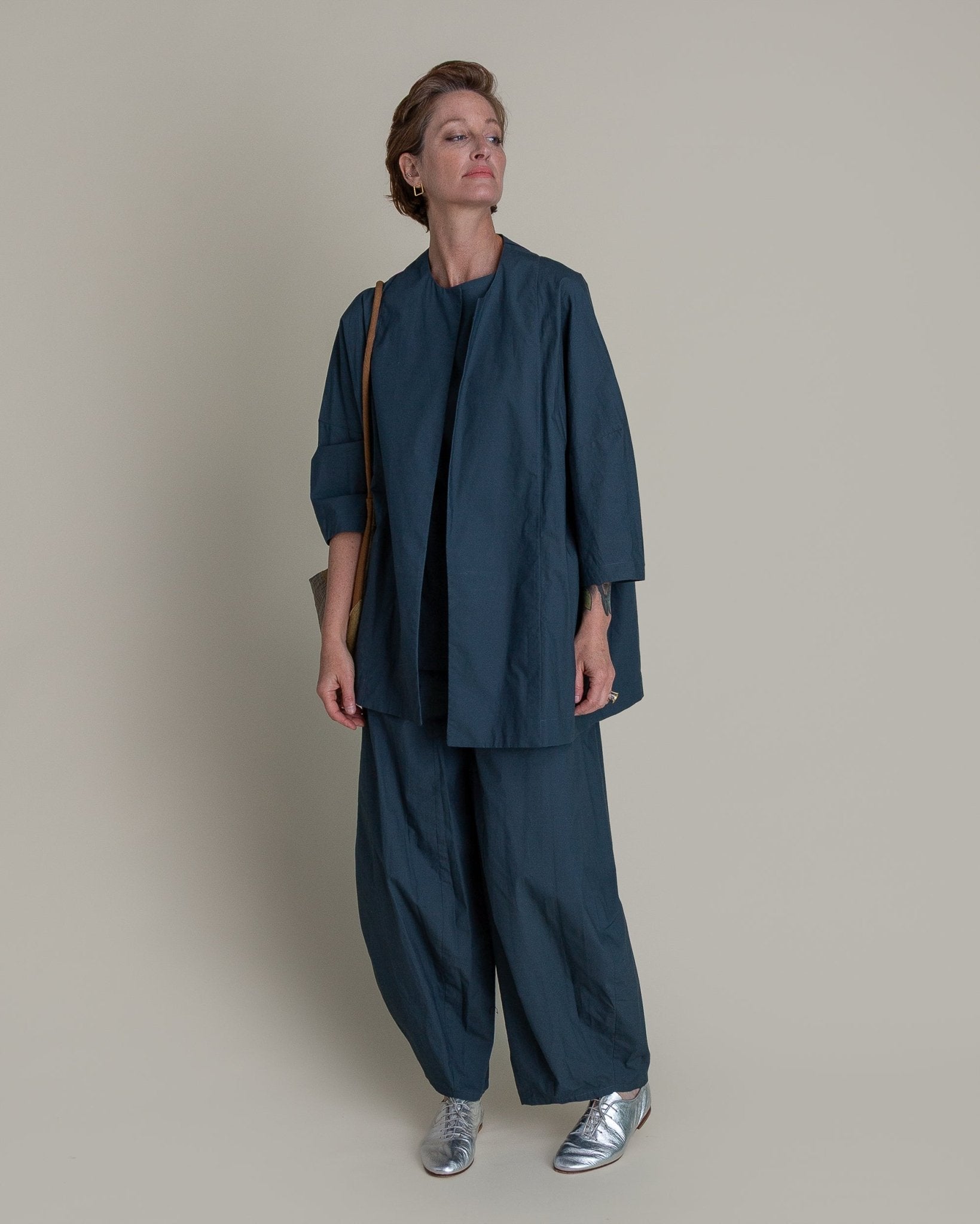 Envelope Jacket in Slate Cotton PoplinEnvelope Jackets