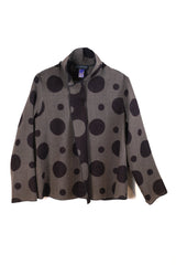 Flag Shirt in Mocha Wool Dots