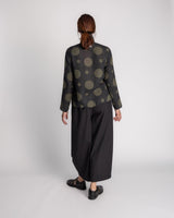 Flag Shirt in Olive Wool Dots