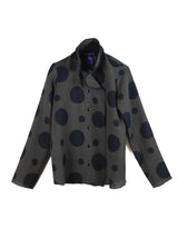 Flag Shirt in Olive Wool Dots