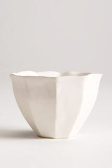 Fluted White Porcelain CupDrinkware