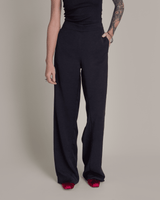 French Pant in Black Rayon BlendPersonalise your own text here
