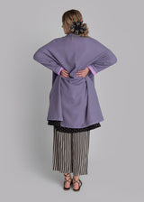 French Wrap in Lavender Wool Gauze