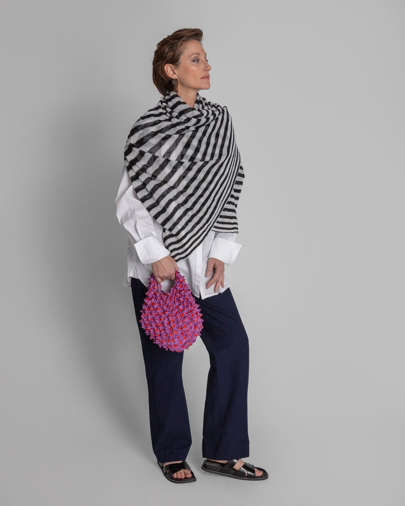 Fuchsia and Coral Scrunch Bag