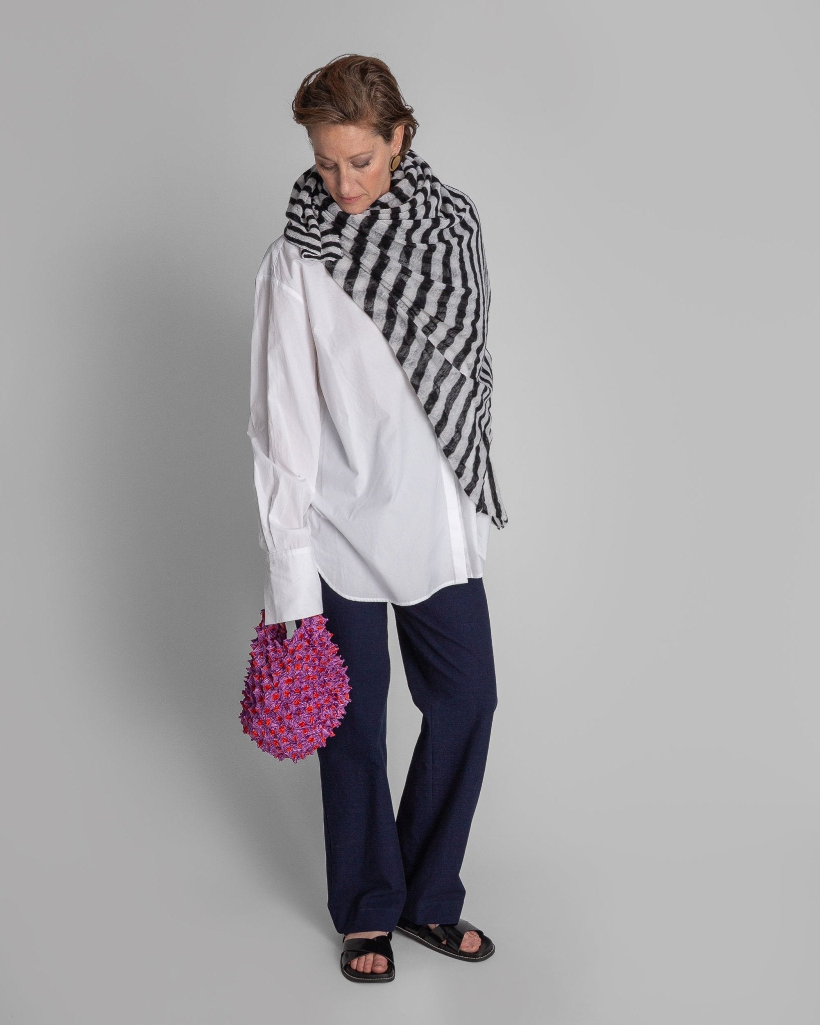 Fuchsia and Coral Scrunch Bag