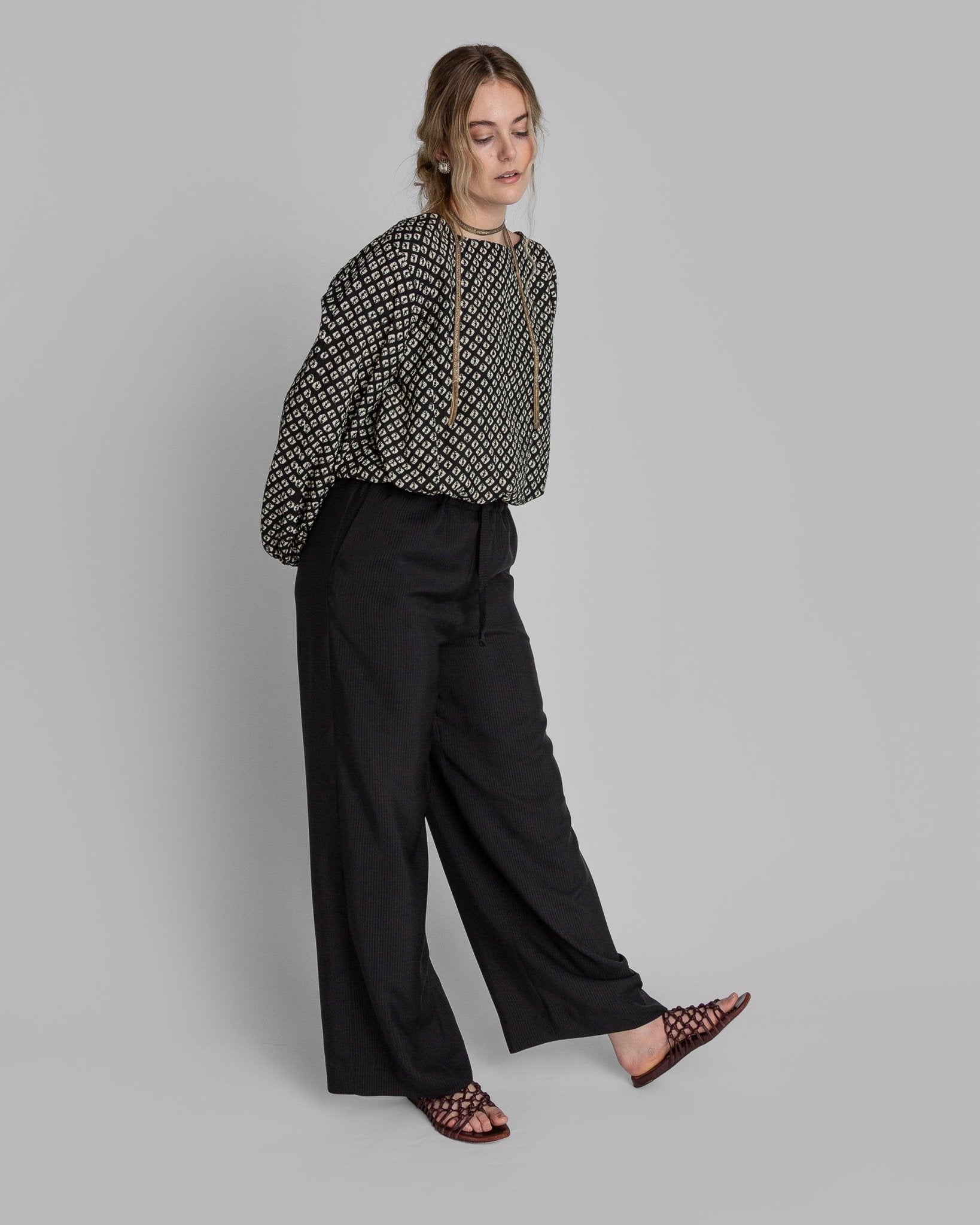 Gather Shell in Vintage Japanese Silk Shibori