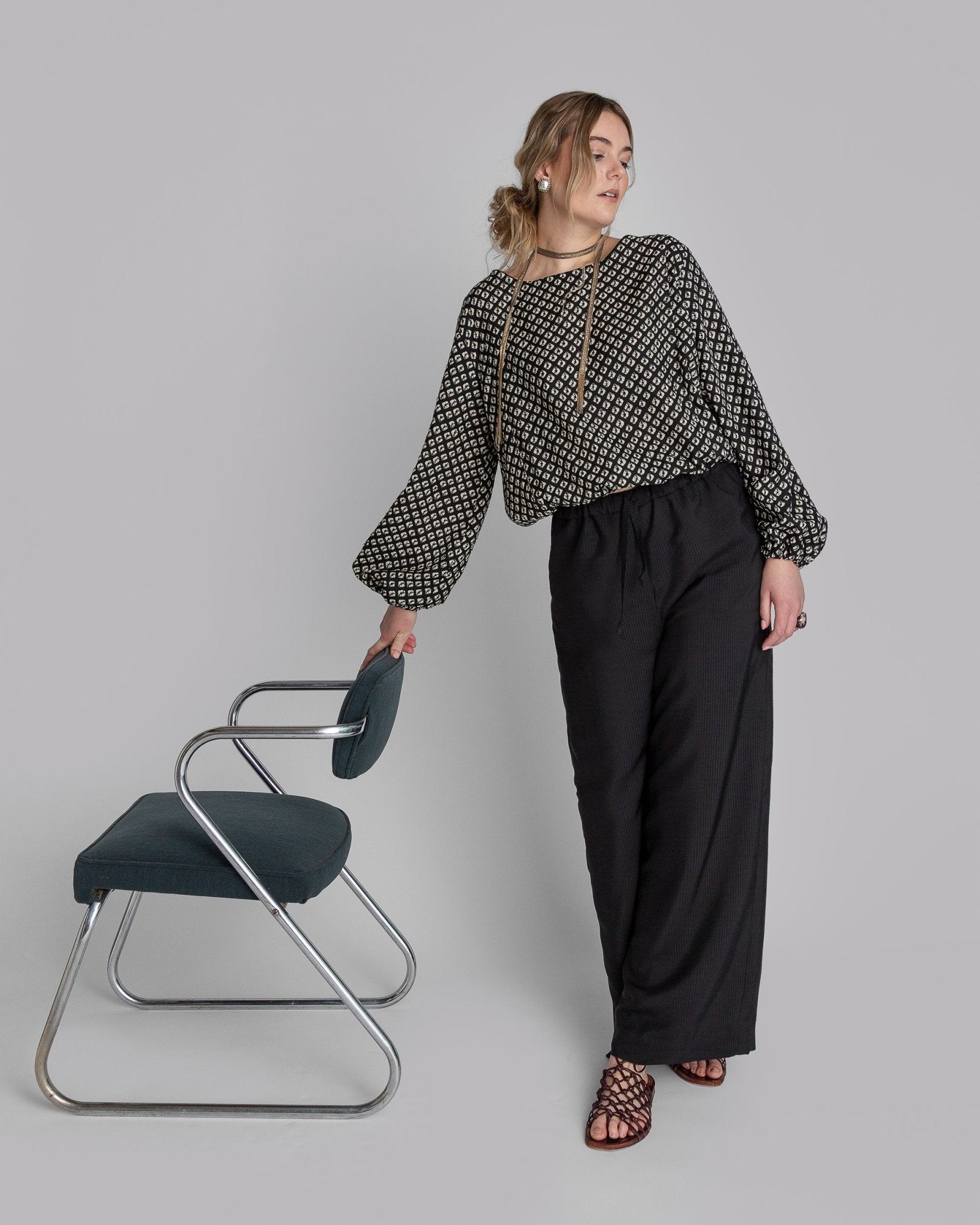 Gather Shell in Vintage Japanese Silk Shibori