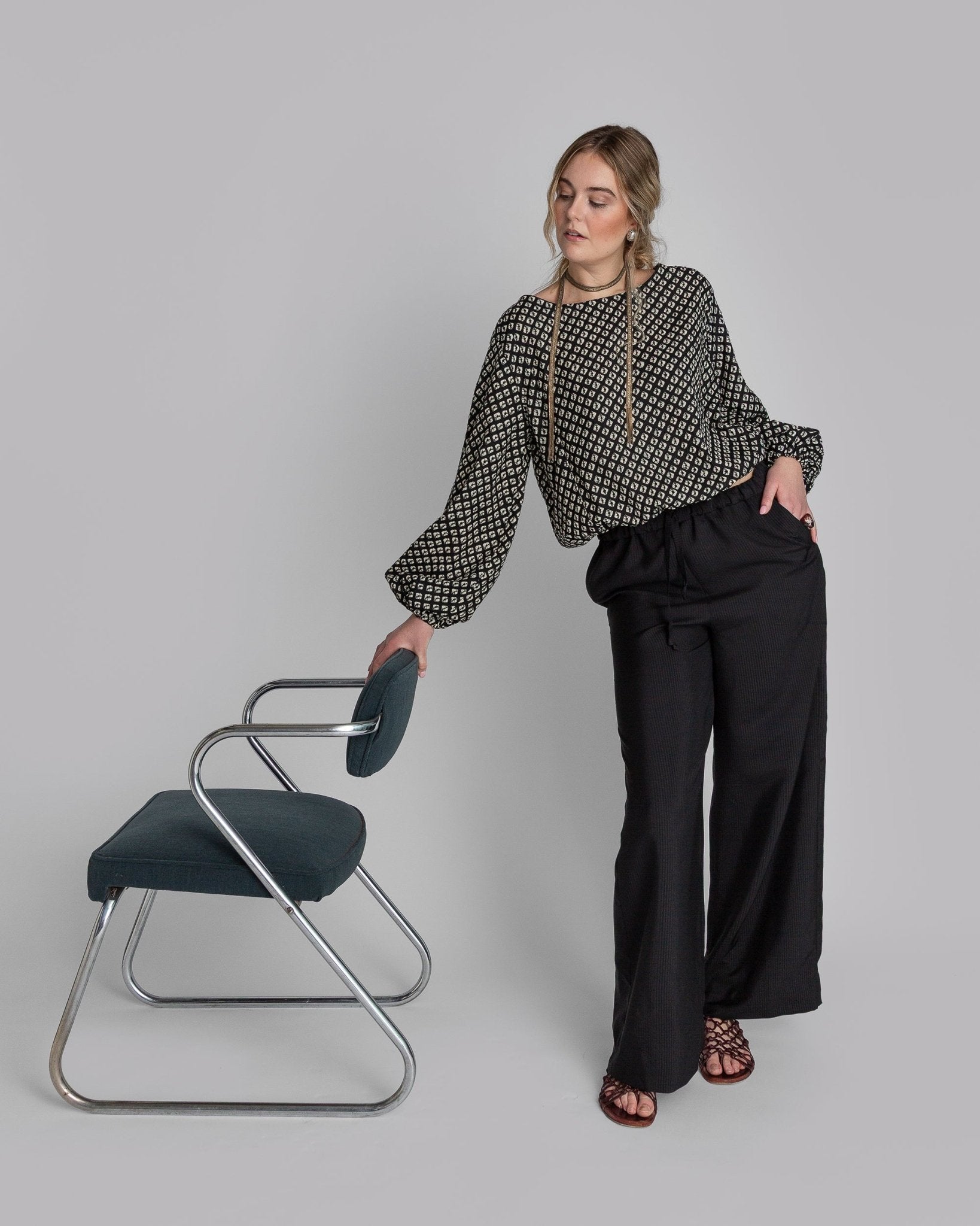 Gather Shell in Vintage Japanese Silk Shibori