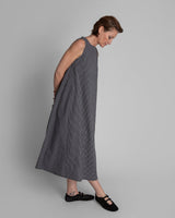Gingham Cotton Long Day DressDay A - Line