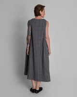 Gingham Cotton Long Day DressDay A - Line