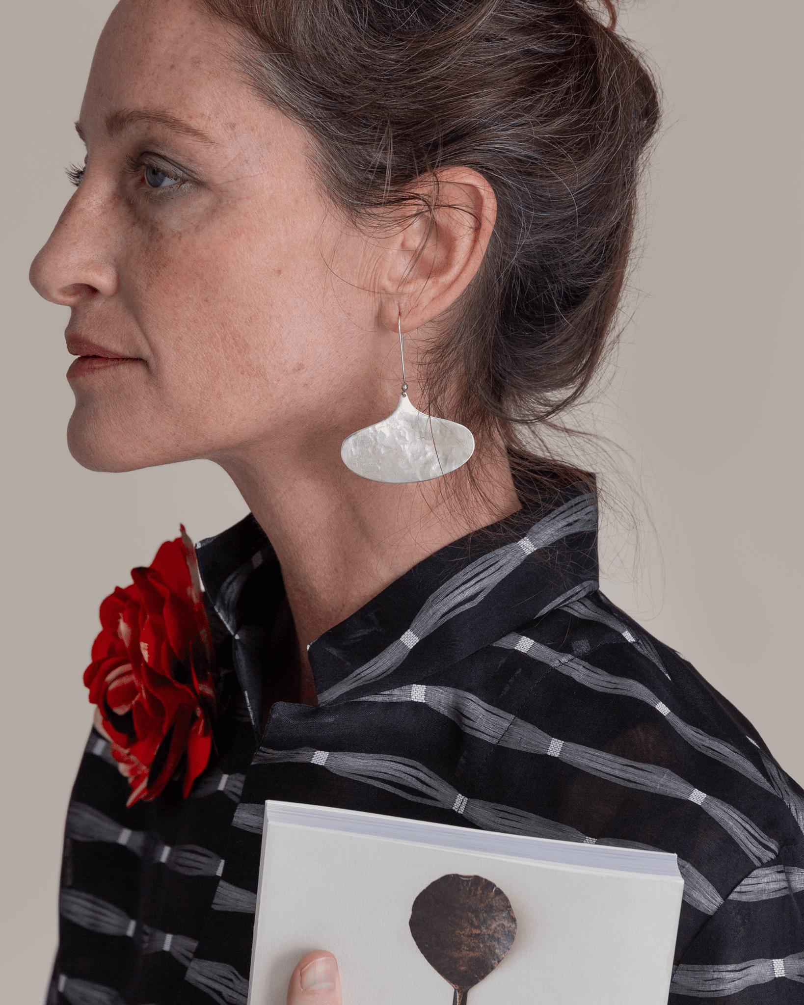 Ginkgo Silver Earrings