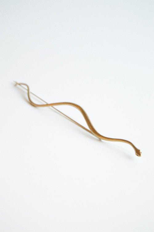 Gold Snake Brooch