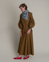 Gored Skirt in Tobacco Cotton PoplinGored Skirts