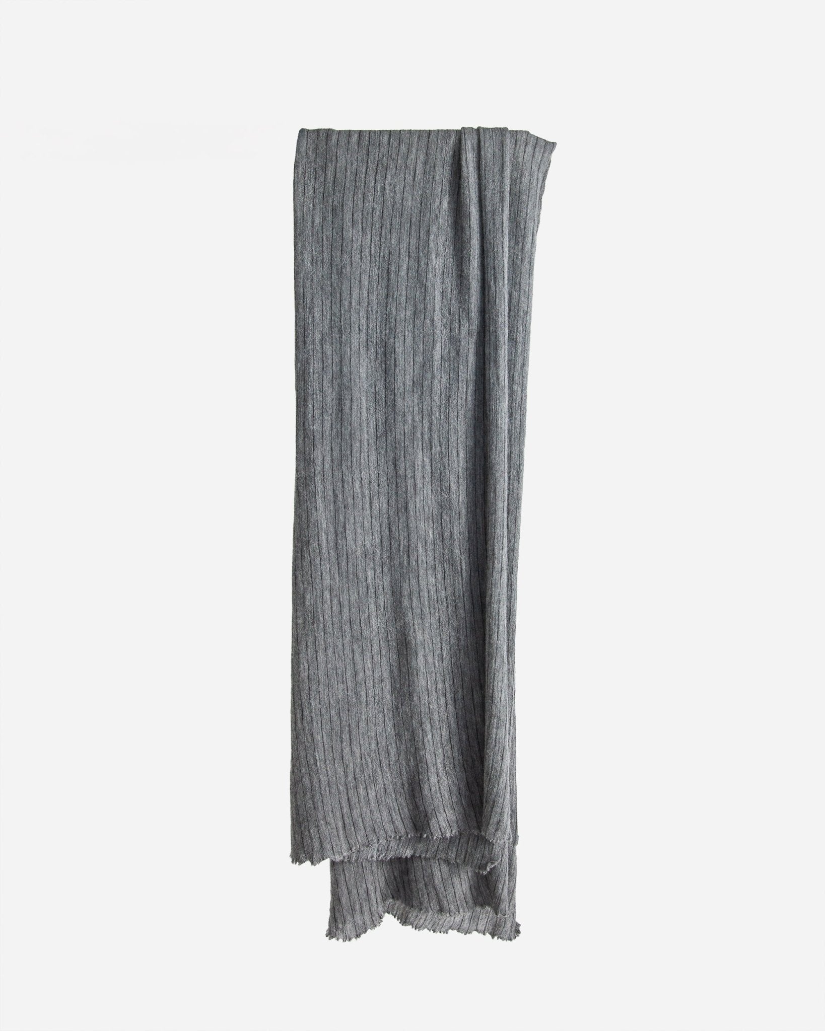 Gray Pinstripe Cashmere Scarf or StoleScarves
