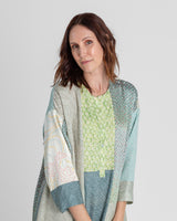 Flared Caftan in Vintage Silk Tie Dye Mix