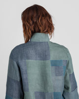 Cropped Omni Jacket in Vintage Japanese Patchworked Linens