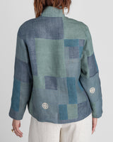 Cropped Omni Jacket in Vintage Japanese Patchworked Linens