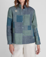 Cropped Omni Jacket in Vintage Japanese Patchworked Linens