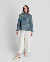 Cropped Omni Jacket in Vintage Japanese Patchworked Linens