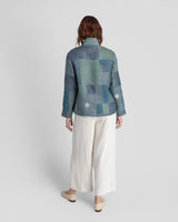 Cropped Omni Jacket in Vintage Japanese Patchworked Linens