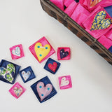 Cloth Hearts in Paper BoxesObjects