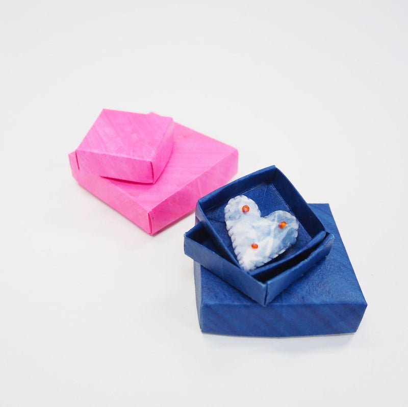 Cloth Hearts in Paper BoxesObjects
