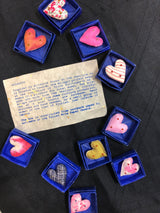 Cloth Hearts in Paper BoxesObjects
