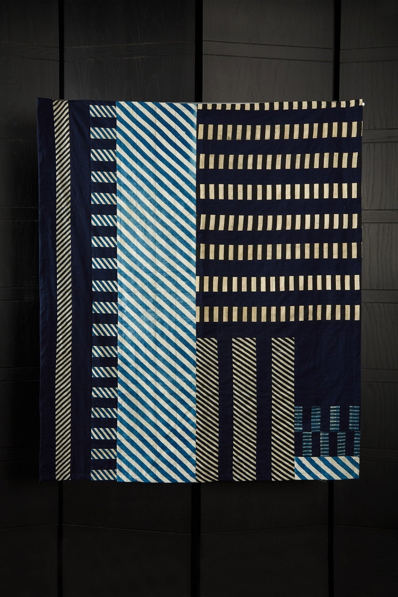 Heavy Throw in Japanese Striped Cotton Mix