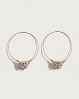 Hoop Cluster Earrings with Gray PearlsHoop Earrings
