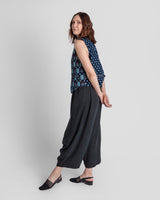 Japan Vest in Vintage Japanese Cotton Indigo Mix