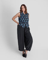 Japan Vest in Vintage Japanese Cotton Indigo Mix