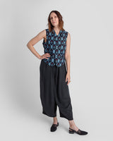 Japan Vest in Vintage Japanese Cotton Indigo Mix