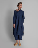 New Dress in Dark Blue Poplin