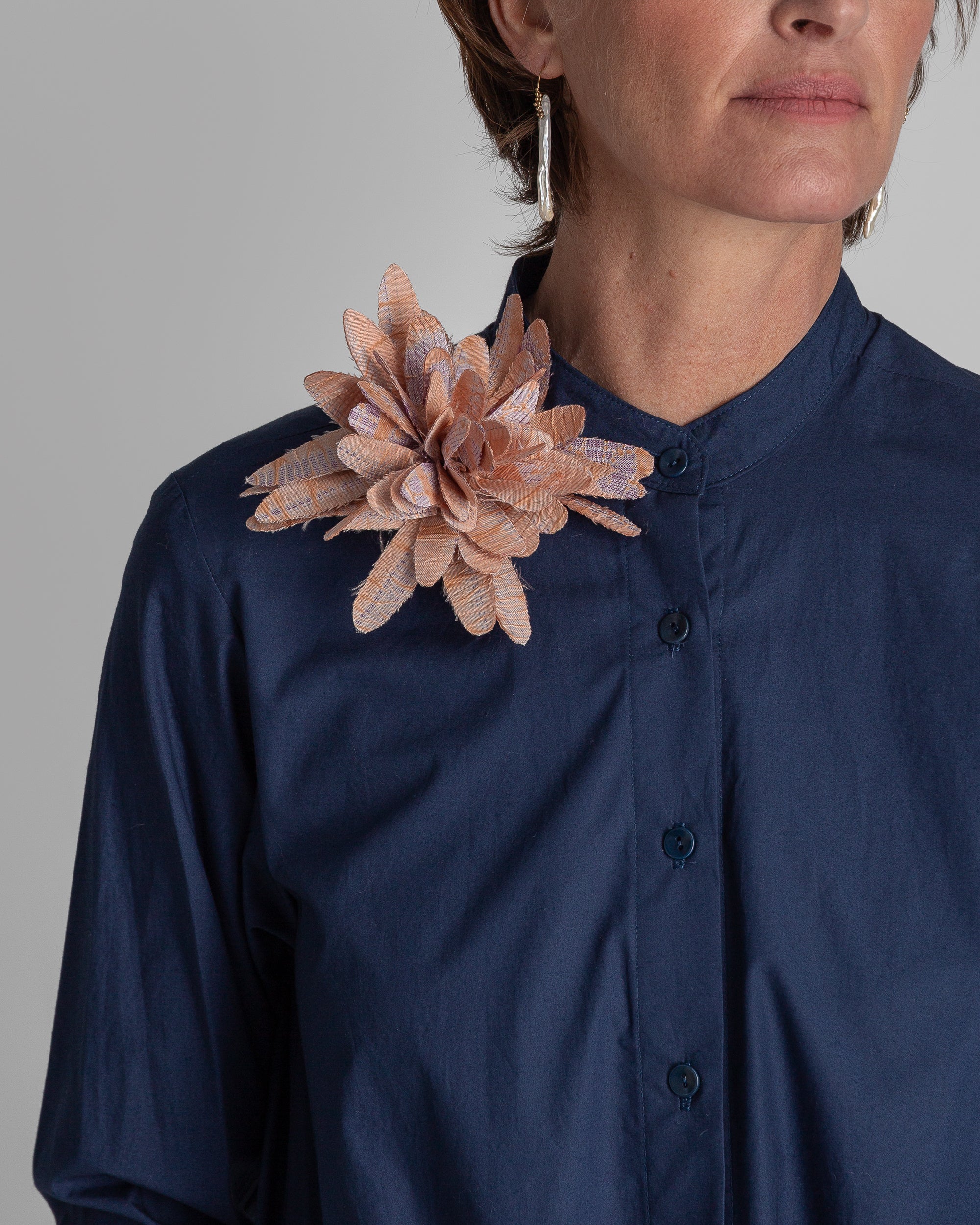 New Dress in Dark Blue Poplin