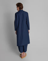 New Dress in Dark Blue Poplin