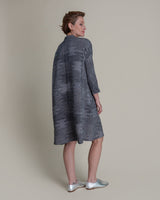 Japan Dress in Vintage Japanese Black and White Printed SilkJapan Dress