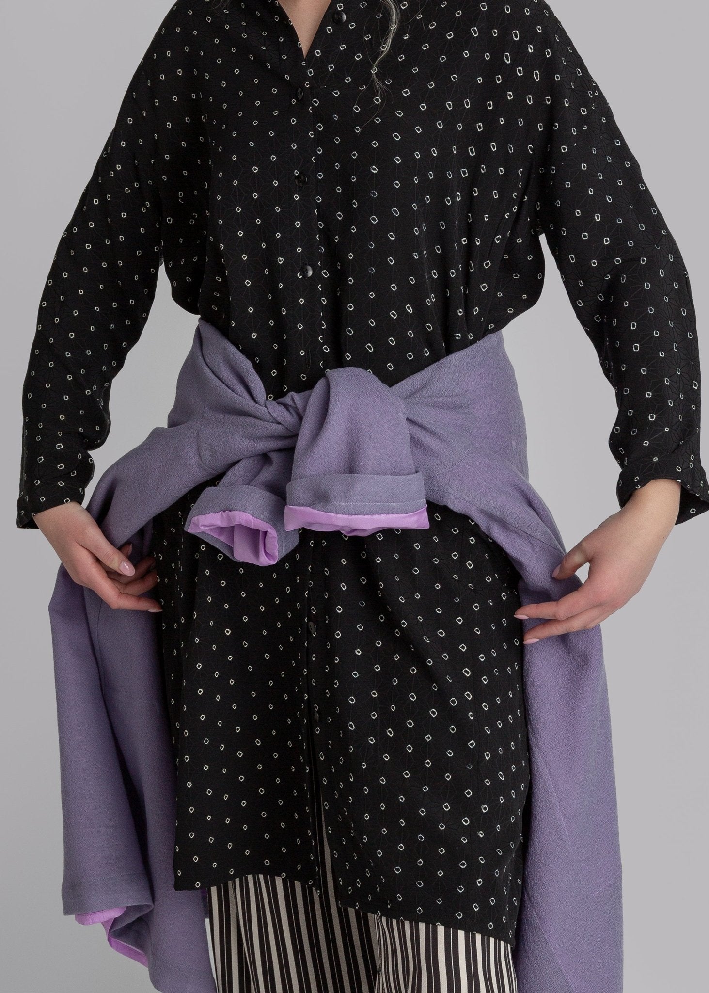 Japan Dress in Vintage Japanese Silk Tie Dye