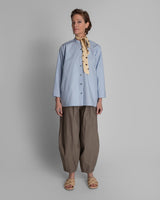 Japan Shirt in Blue Cotton PoplinJapan Shirt