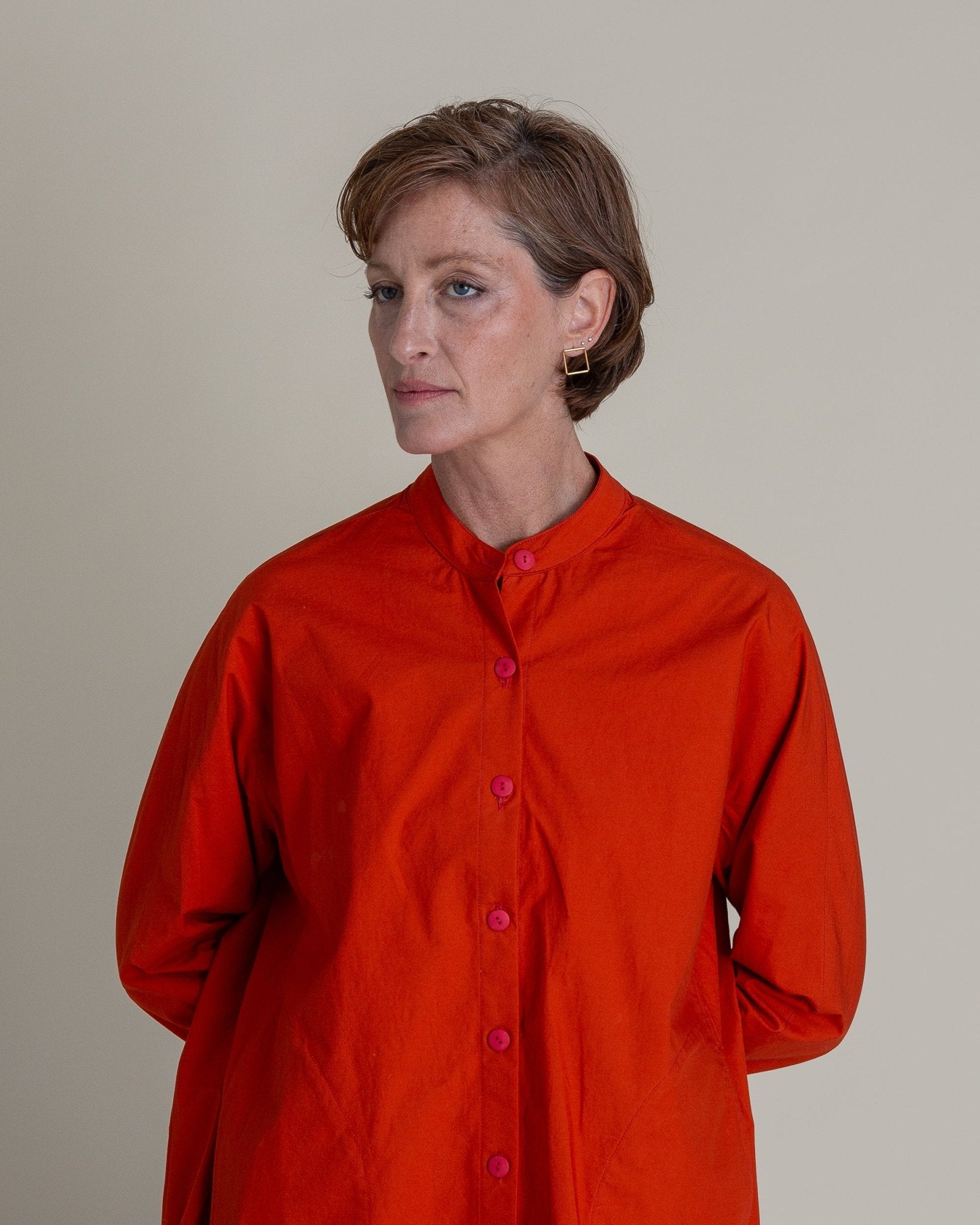 Japan Shirt in Persimmon Cotton PoplinJapan Shirts