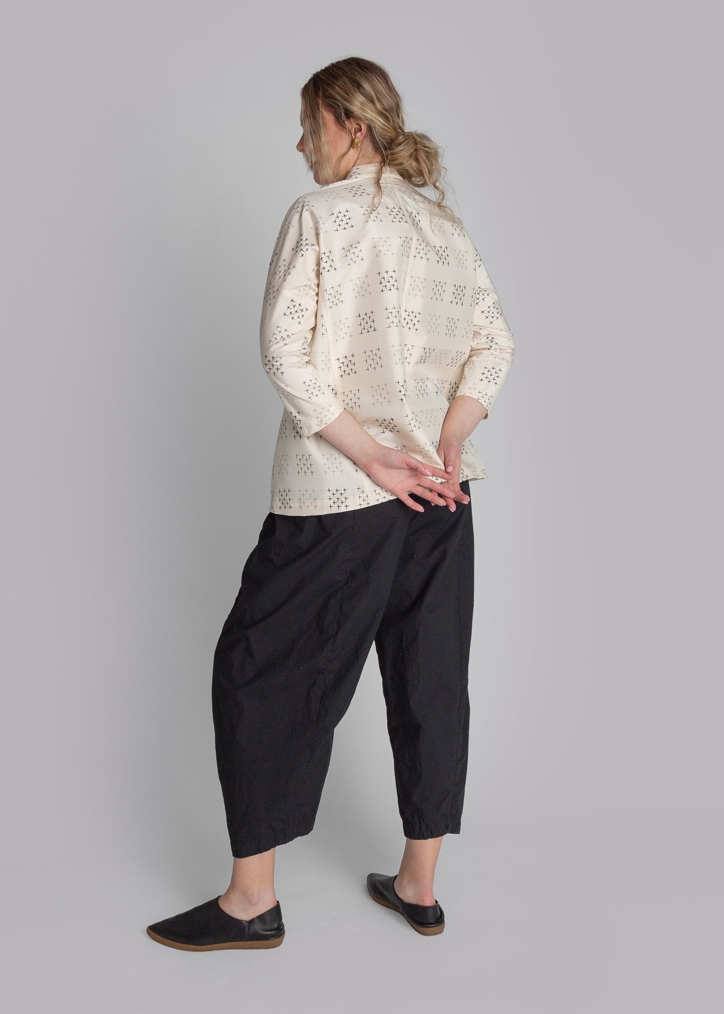 Japan Shirt in Vintage Domino Japanese Silk Ikat