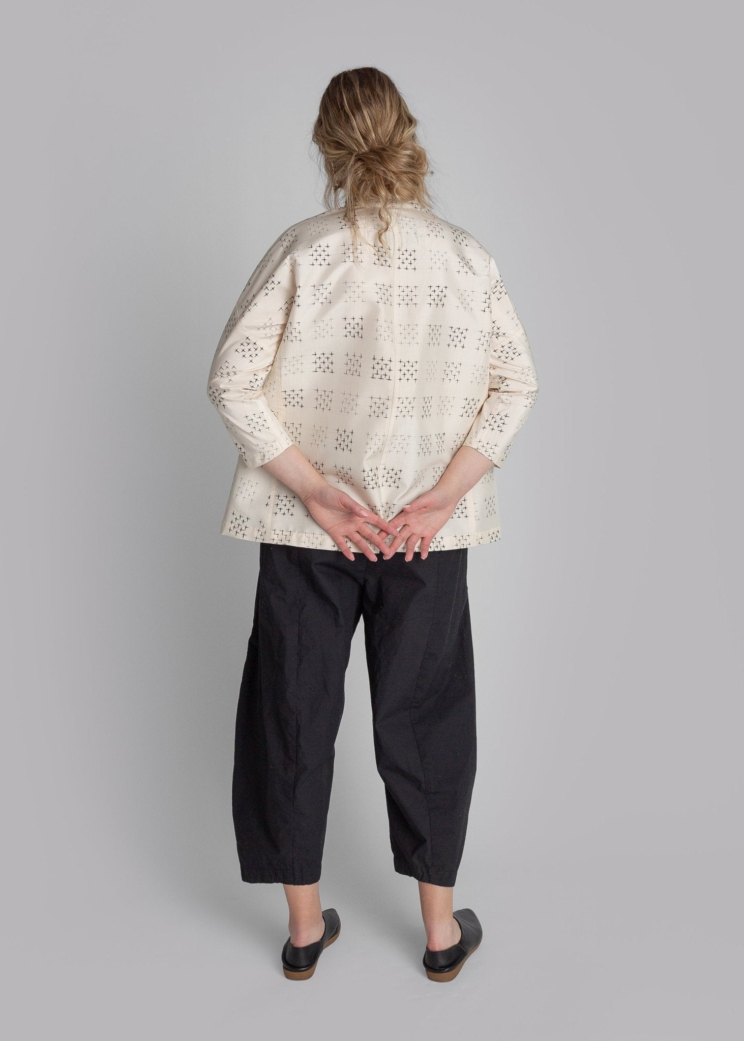 Japan Shirt in Vintage Domino Japanese Silk Ikat