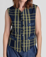 Japan Vest in Vintage Japanese Cotton Ikat MixJapan Vests