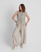 Japan Vest in Vintage Japanese Linen PlaidJapan Vests